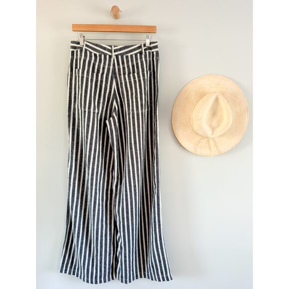 Madewell | NWT | The Tall Zoe Relaxed Wide Pant in Linen-Cotton Blend | Sz T4 - Picture 7 of 11